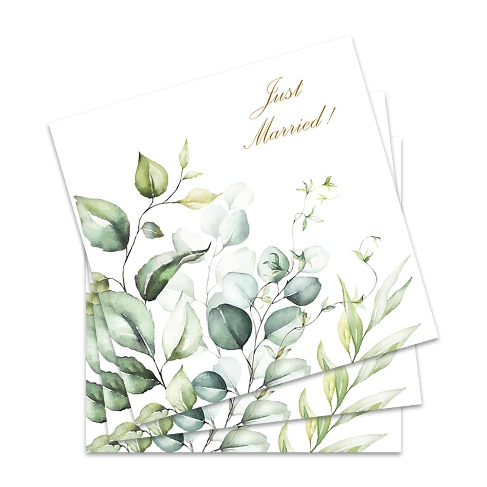 Anniversary House Eucalyptus Foliage Wedding Lunch Napkins - 3 Ply, 33cm 4