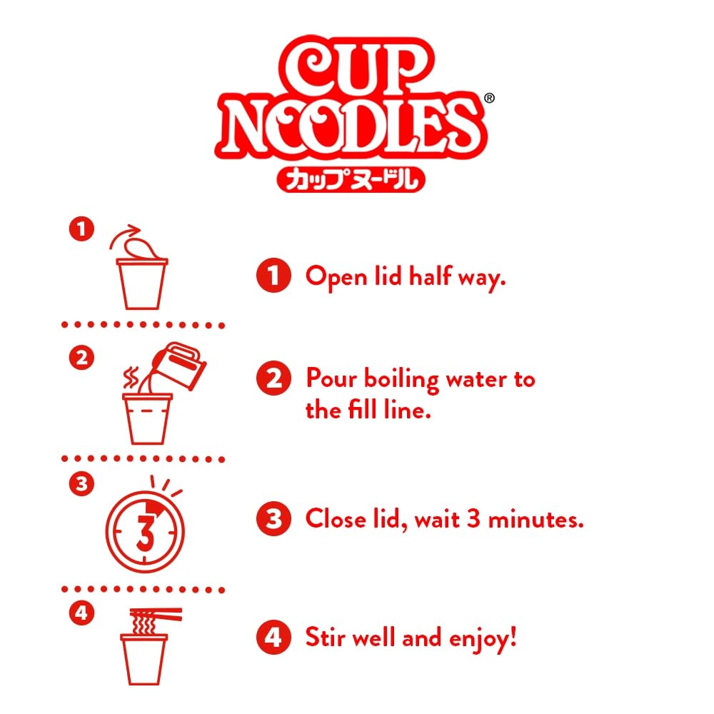 NISSIN Spicy Hot Chilli Flavoured Instant Noodles - 8 x 64g Pots 3