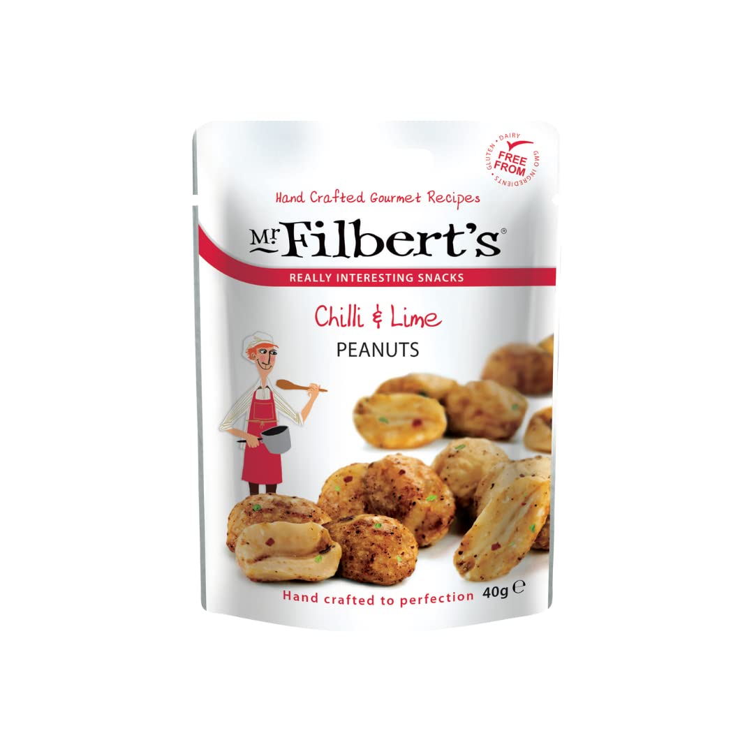 Mr Filbert's Chilli & Lime Peanuts - 20 x 40g Multipack | Vegan, Gluten-Free, Hot Air Roasted 1
