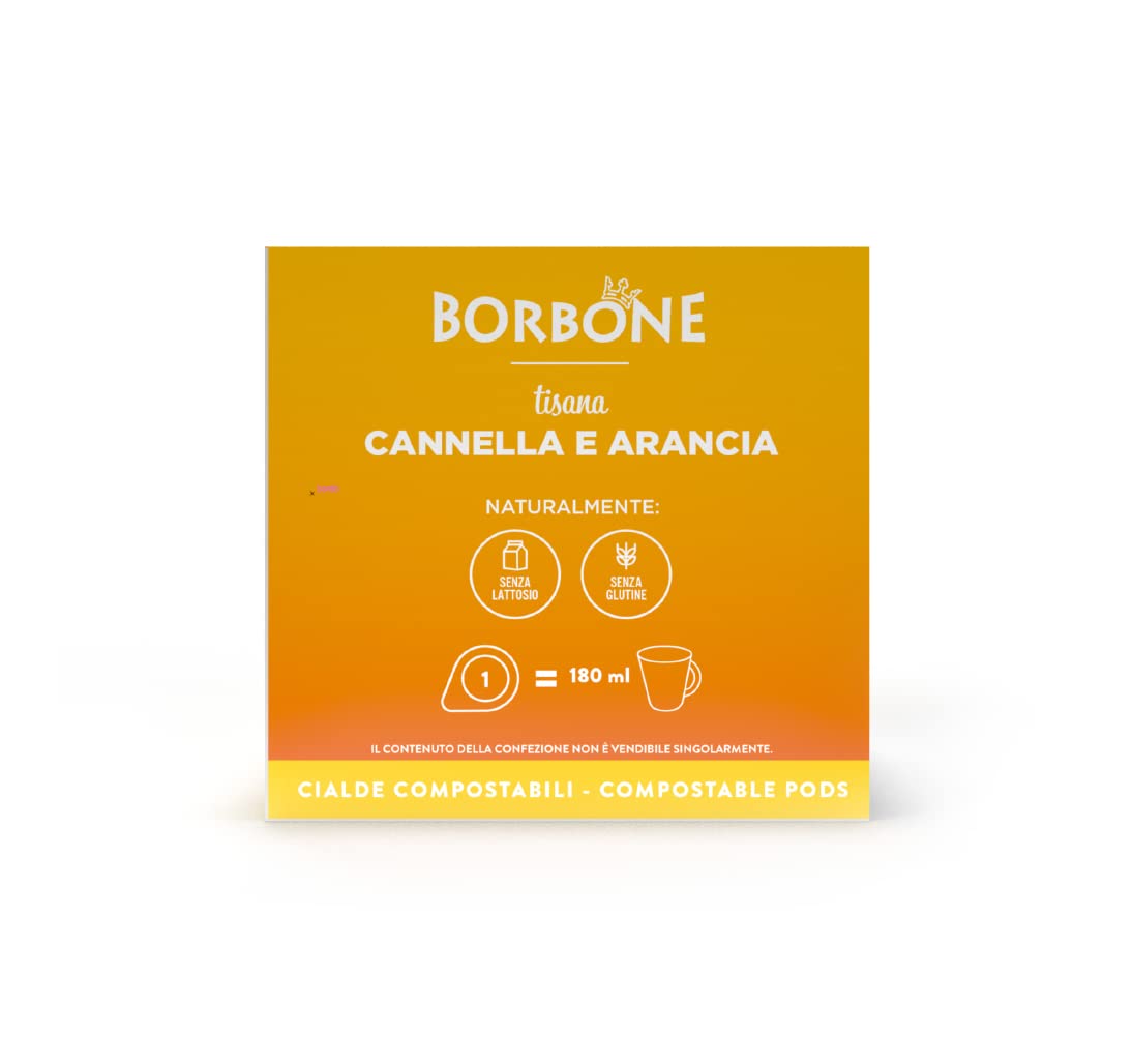 Caffè Borbone Orange and Cinnamon Infusion - 72 Pods | ESE System Compatible | Decaf Herbal Tea 6