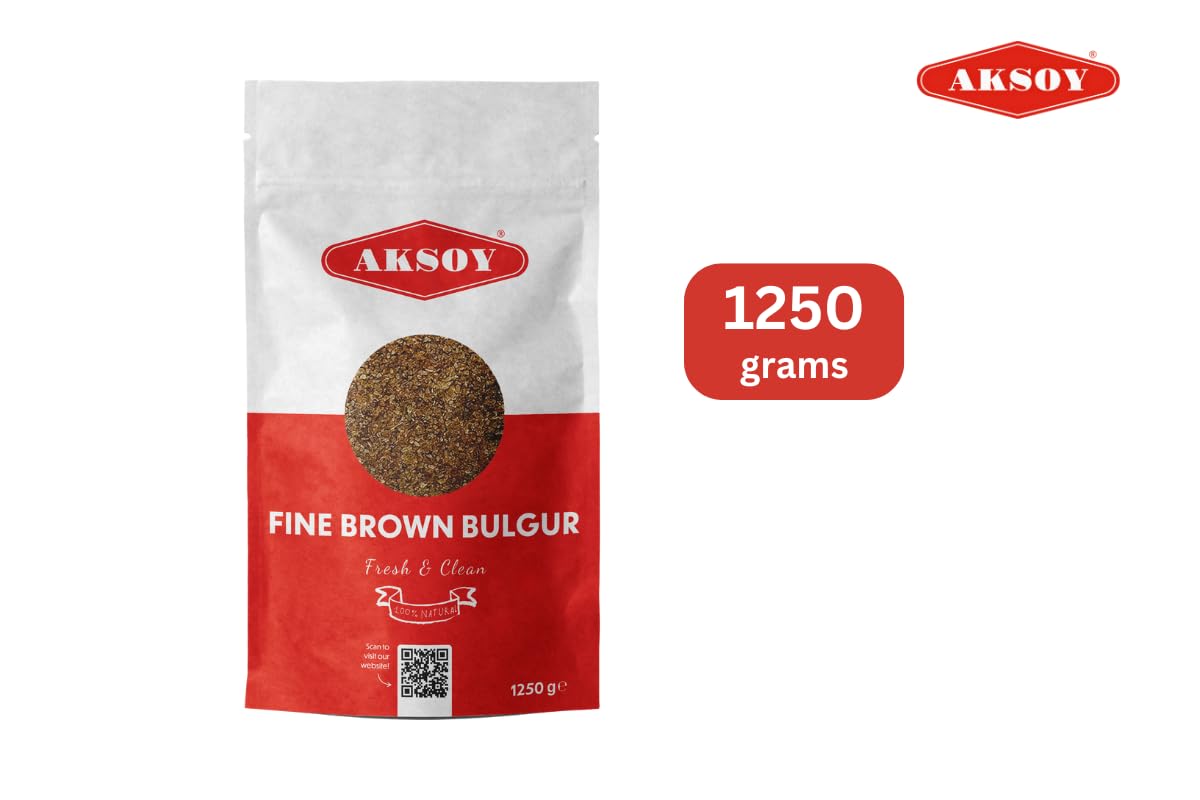 AKSOY Fine Brown Bulgur Wheat - 1.25kg Bag | Whole Grain | Vegan & Vegetarian 9