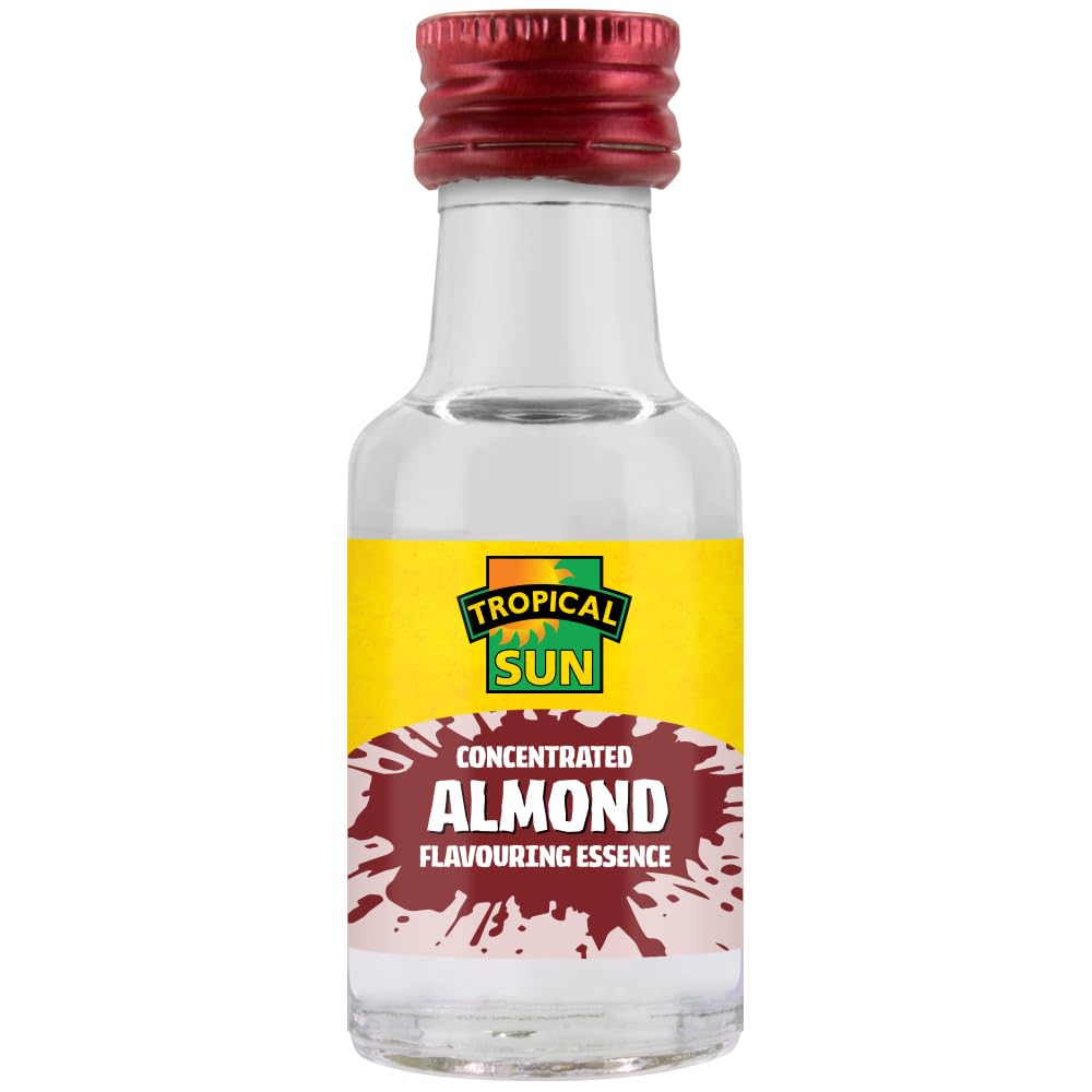 Tropical Sun Almond Essence - Enhance Baking Recipes | 12 x 28ml Bottles | Halal Certified