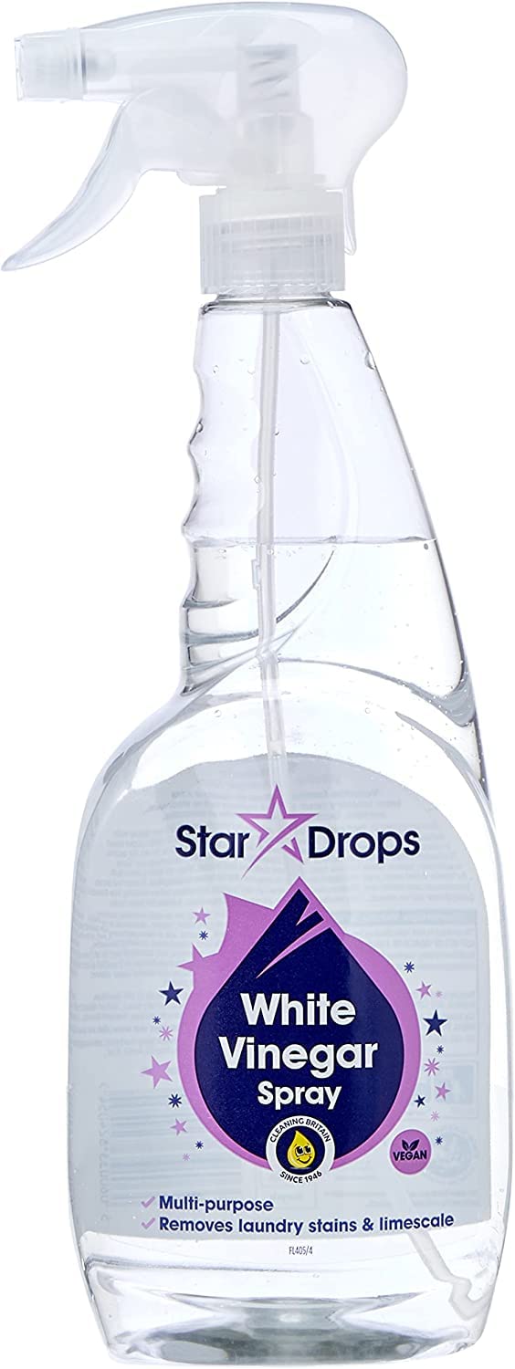 Stardrops White Vinegar All-Purpose Cleaner - Streak-Free Finish, Limescale & Stain Removal, 750ml