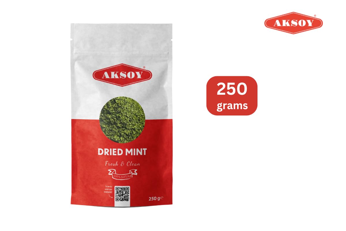 AKSOY Peppermint Leaf - 250g Dried Mint Leaves for Tea & Cooking 5