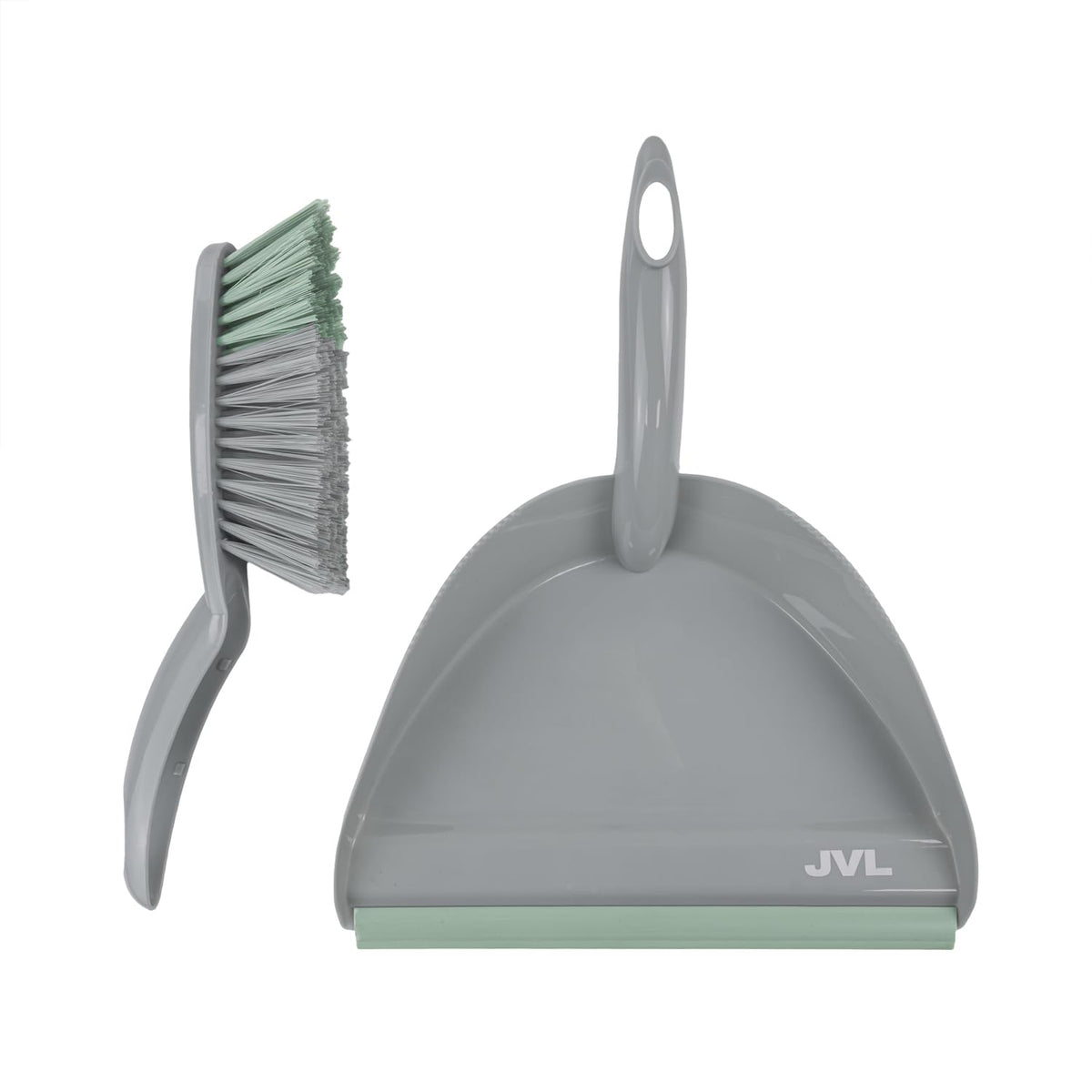 JVL Dustpan and Brush Set - Handheld Home Cleaning | Floor Sweeper | Grey 4
