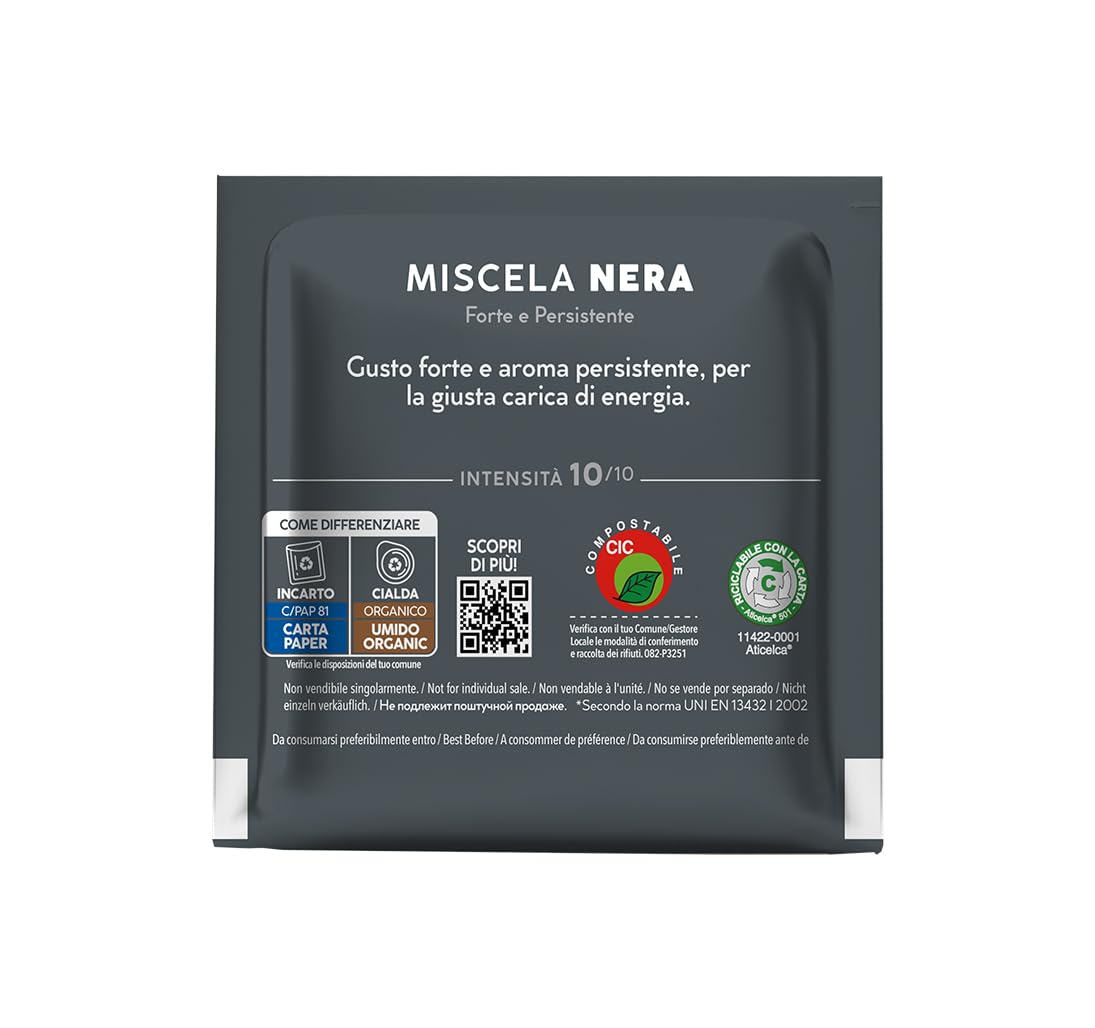 Caffè Borbone Black Blend Compostable Espresso Pods - 100 Count | ESE System Compatible | Intense Flavor 3