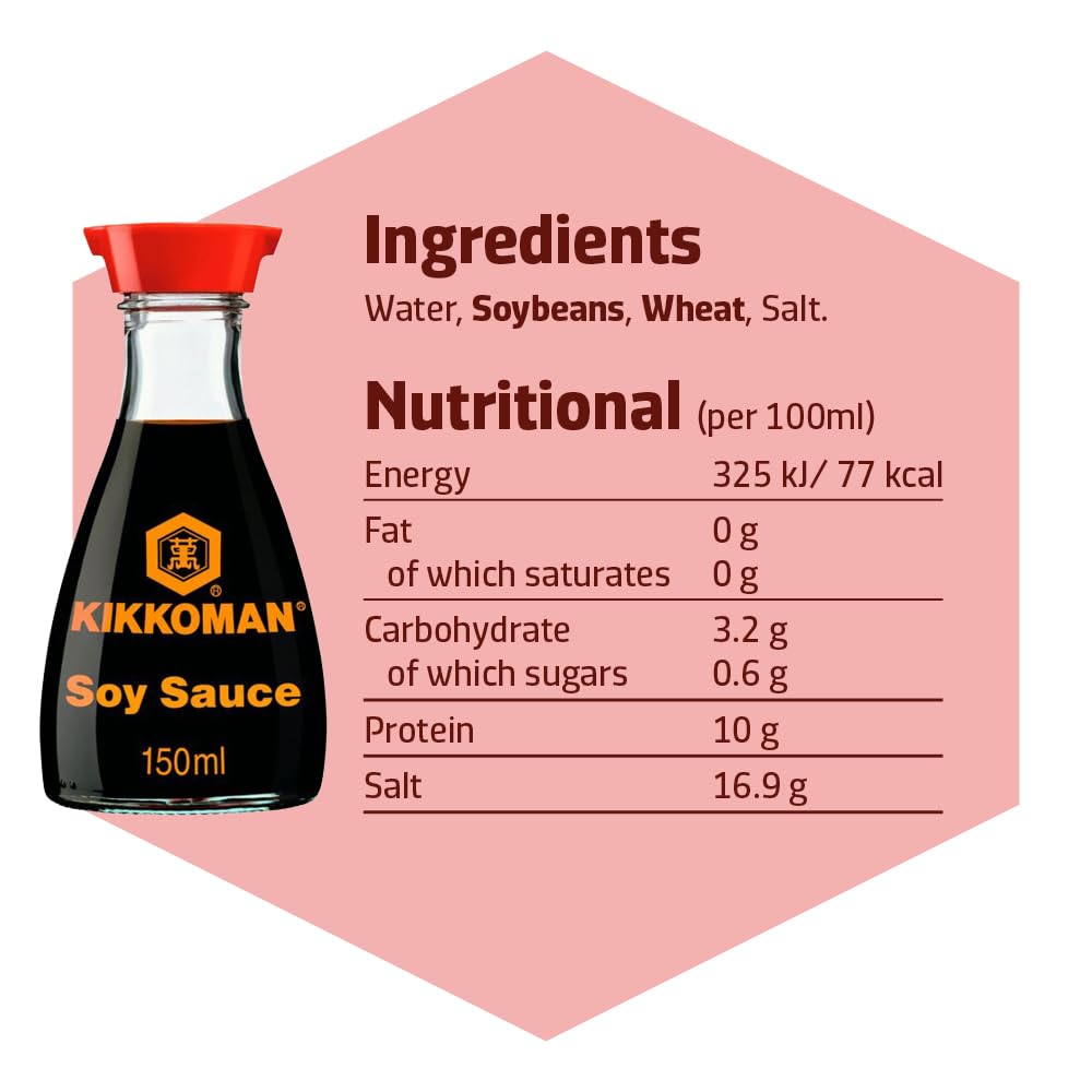 Kikkoman Naturally Brewed Soy Sauce - Kimono Limited Edition | 150ml Bottle | Pack of 2 3