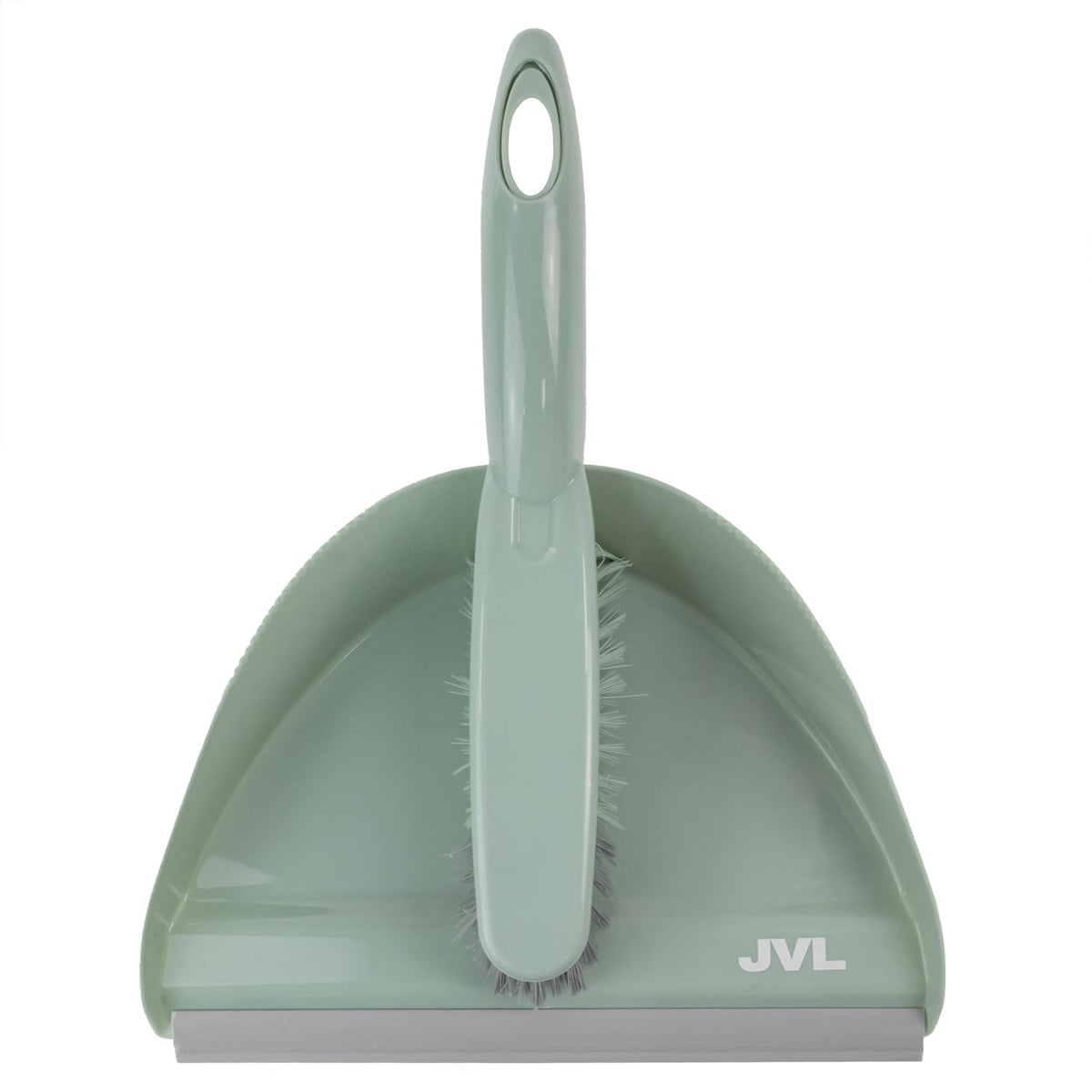 JVL Dustpan and Brush Set - Handheld Floor Sweeper for Carpets, Wood, Tile | Green 8