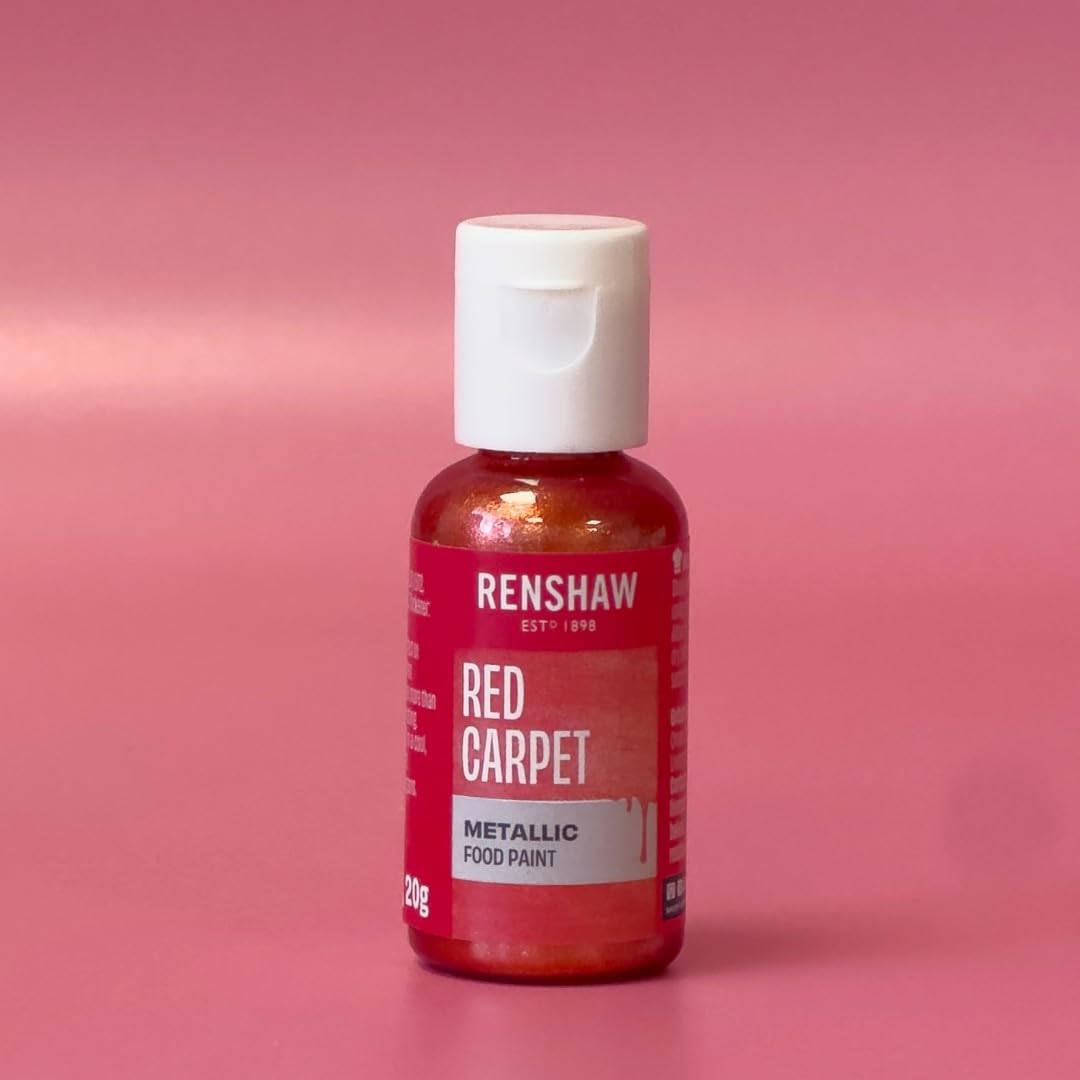 Renshaw Edible Metallic Food Paint, Red Carpet, 20g