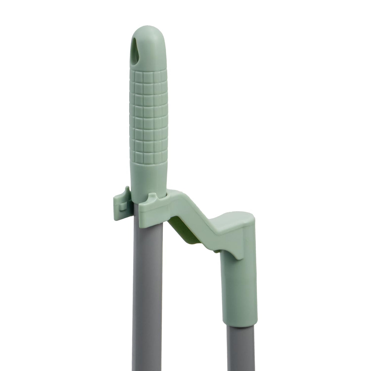 JVL Long Handle Dustpan and Brush Set - Upright Stand Up Cleaning | Grey & Green | H:84cm 7