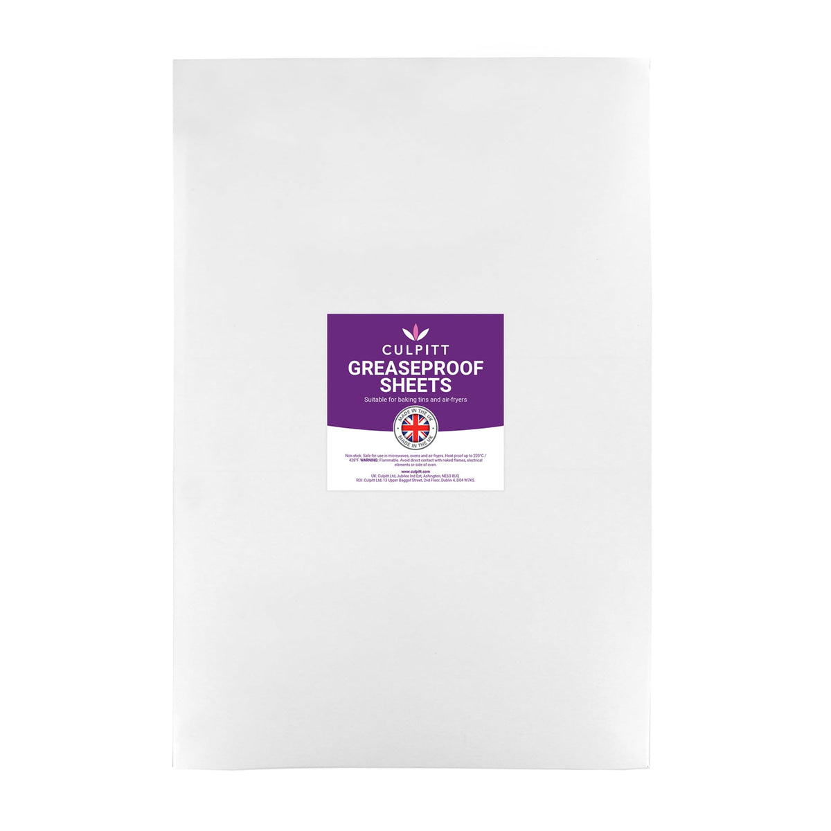 Culpitt Kraft Brown Baking Paper Sheets - 100 Pack | 25cm x 36cm | Greaseproof & Heat Resistant 5