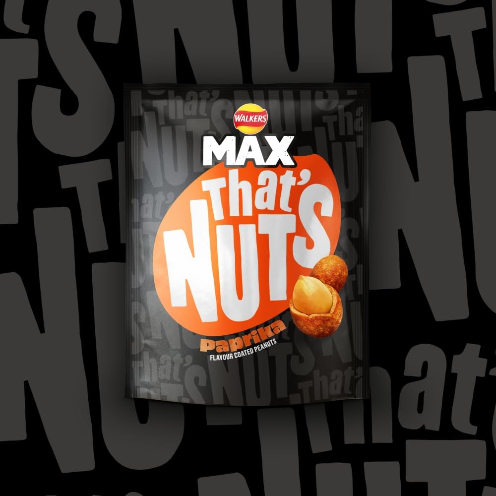 That's Nuts Walkers MAX Paprika Sharing Coated Peanuts - Case of 8 x 160g 5