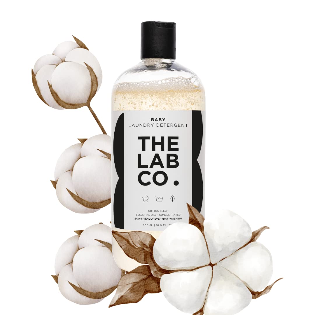 The Lab Co. Baby Wash - Gentle Non-Bio Liquid Detergent for Sensitive Skin | 300ml Cotton Fresh Scent 5