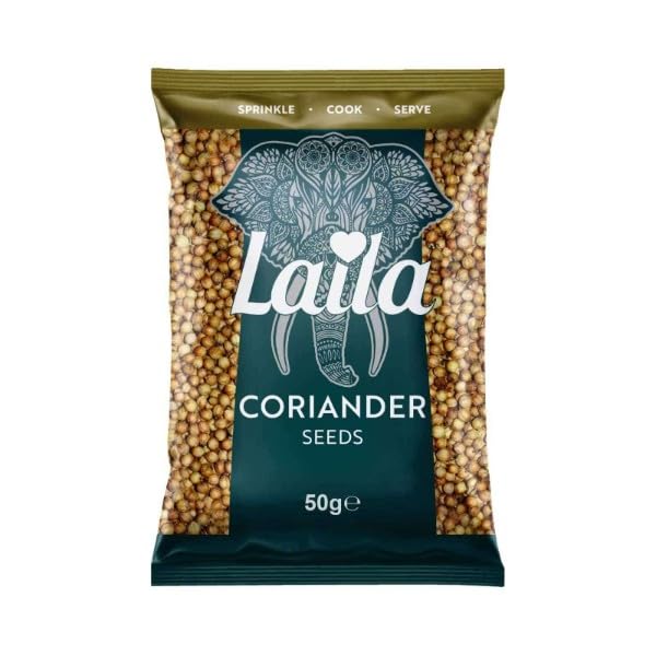 Laila Coriander Seeds - Whole Aromatic Spice for Cooking, 50 g