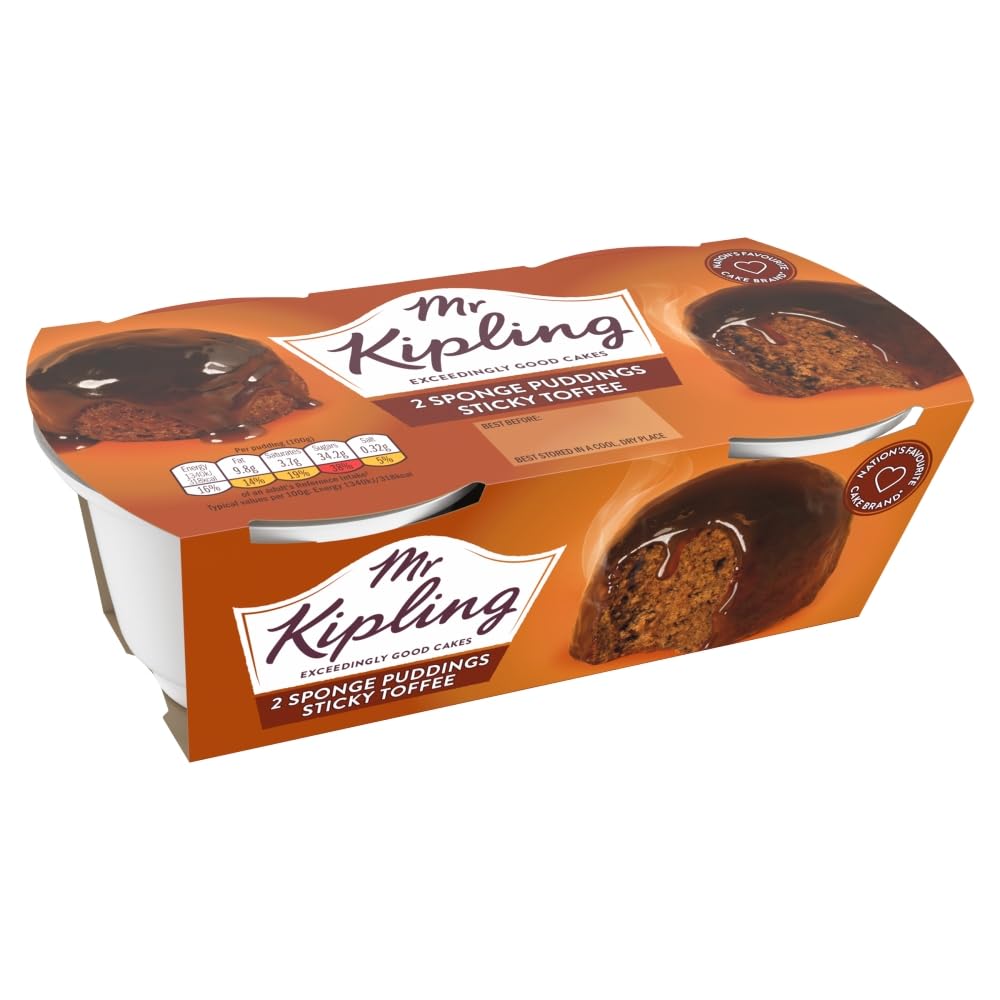 Mr Kipling Sticky Toffee Sponge Puddings - 4 Pack | 190g per pack 4