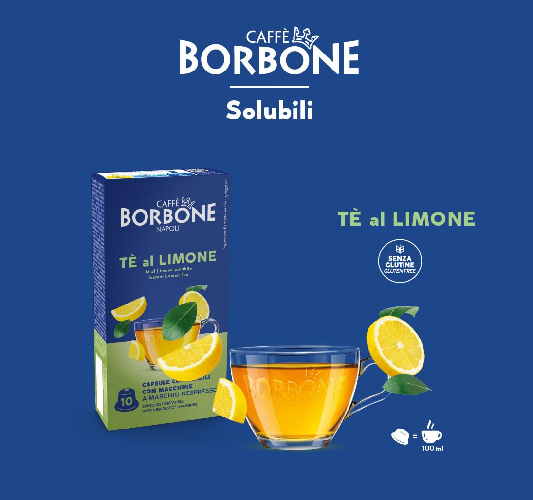 Caffè Borbone Lemon Tea Capsules - 60 Count | Gluten-Free | Nespresso Compatible 6