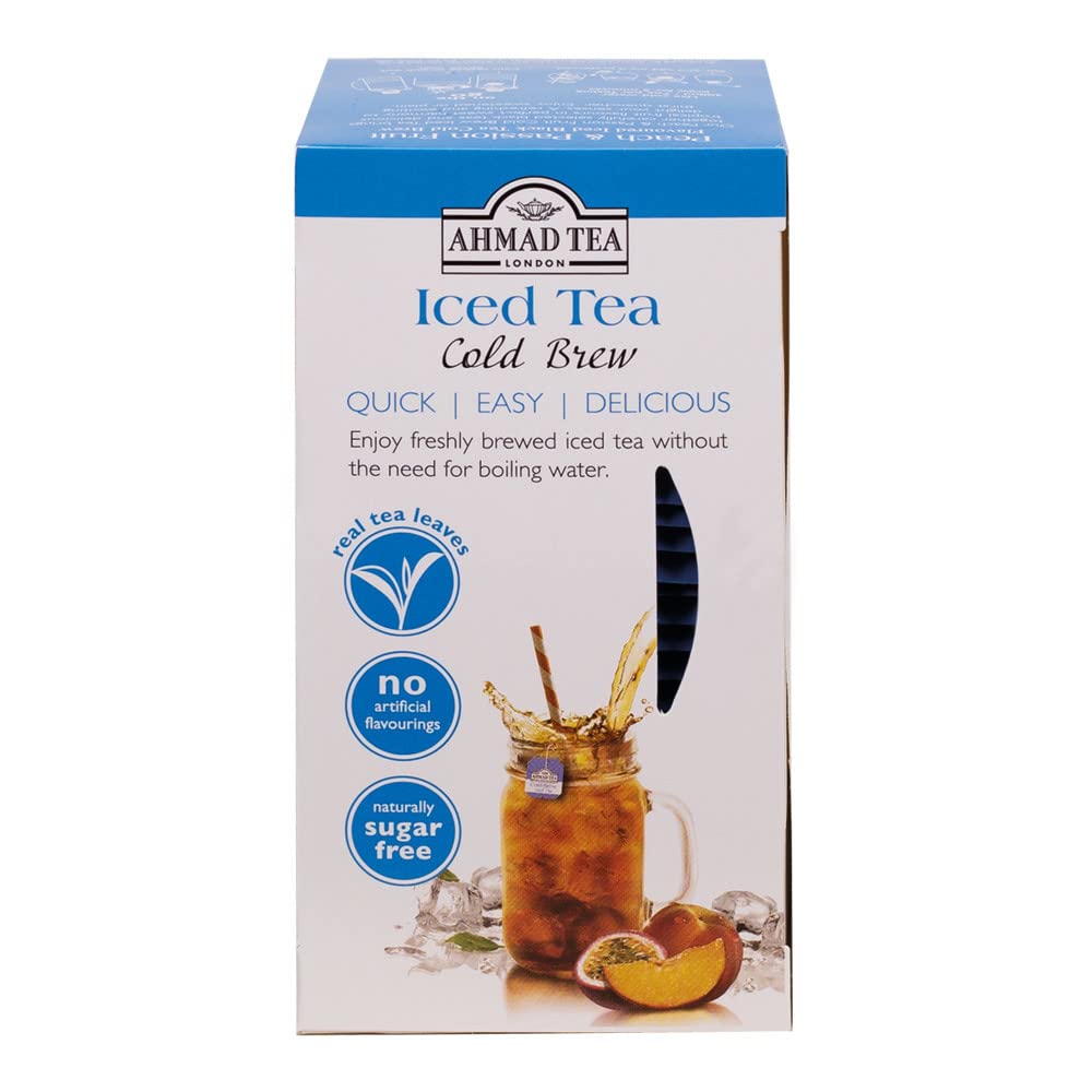 Ahmad Tea Peach & Passion Fruit Cold Brew Black Tea - 20 Teabags (Pack of 5) 5