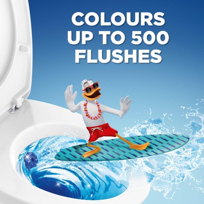DUCK Fresh Discs Blue Toilet Cleaner Starter Kit - 5 Discs, Azure Lagoon Scent 3