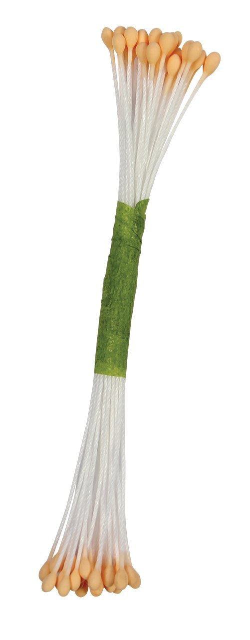 PME Stamens for Sugar Flowers - Medium Plain Peach, Pack of 50 1