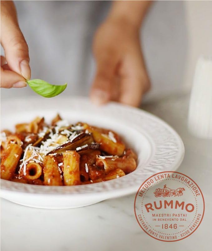 Rummo Mezzi Rigatoni Pasta No.51 - 500g Pack of 2 | Authentic Italian Short Pasta 4