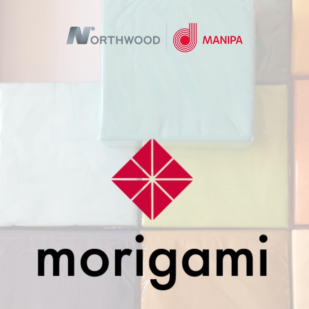 MORIGAMI Airlaid Napkins - 40x40cm, 1/4 Fold, 50 Count, Green 5