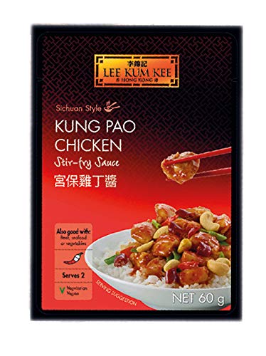 Lee Kum Kee Sichuan Kung Pao Stir-Fry Sauce - Vegan, Bold & Tangy Flavor, Pack of 4 (60g each) 2