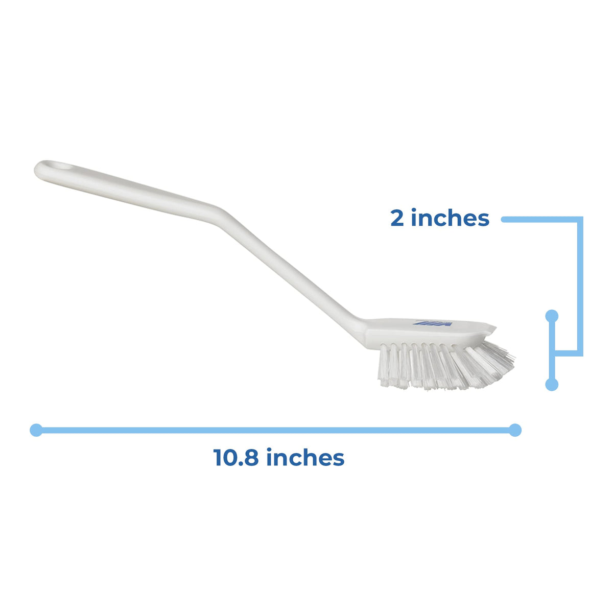 Vikan Dish Brush with Scraping Edge - Medium Size, White, 280mm Length 3
