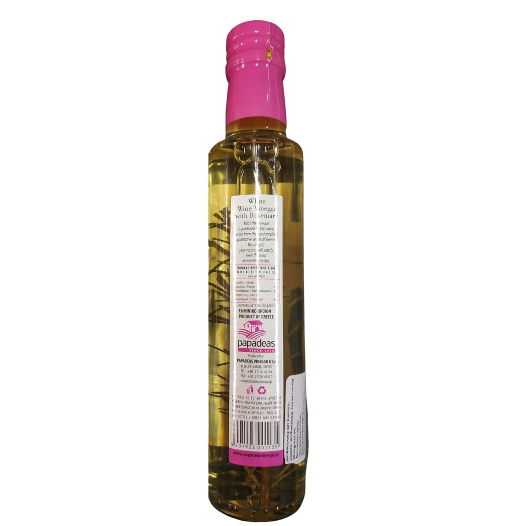 Messino Greek White Wine Vinegar with Rosemary - 2 x 250ml Bottles 4