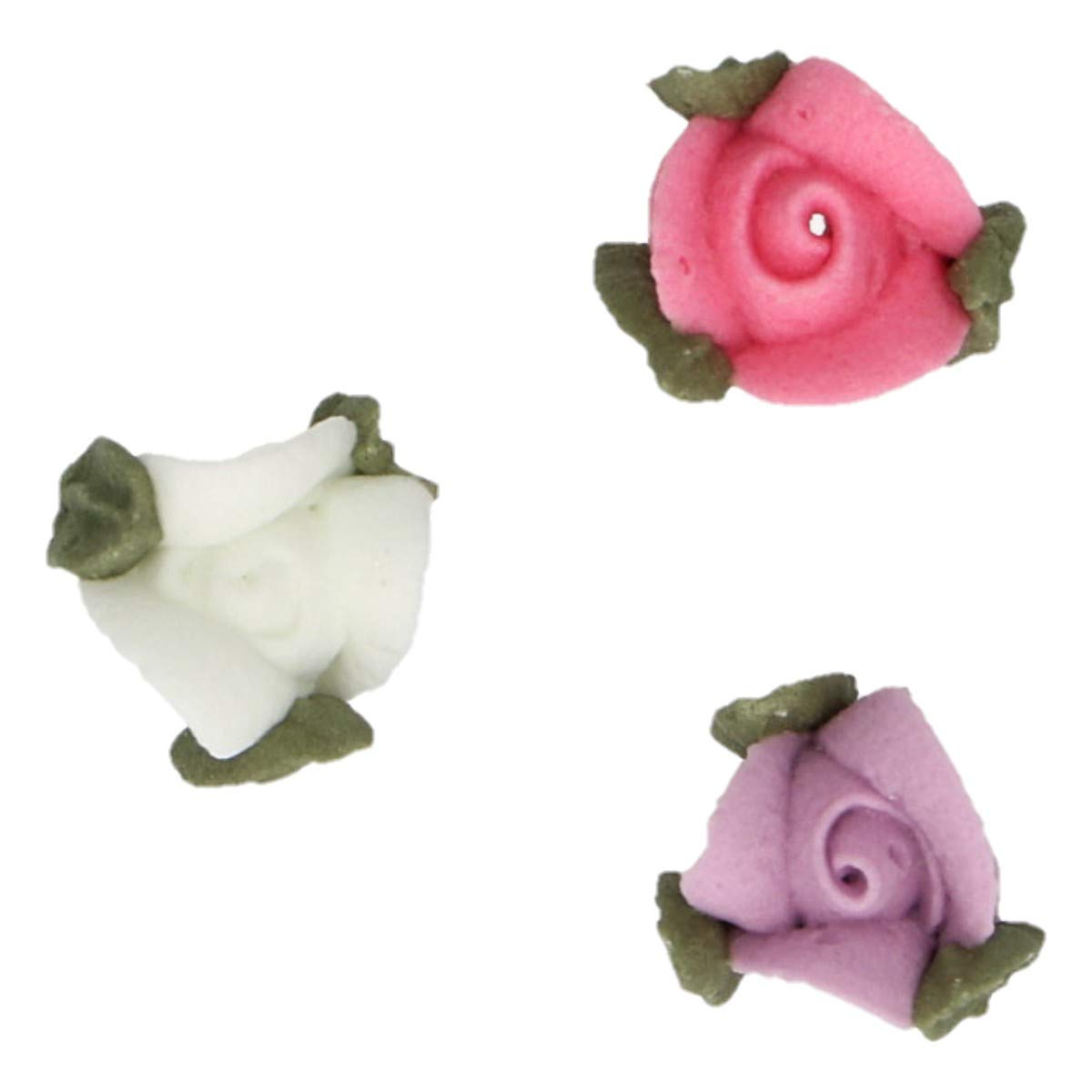 FunCakes Sugar Decorations Roses with Leafs - Gluten Free Edible Cake Toppers (Pack of 2) 3