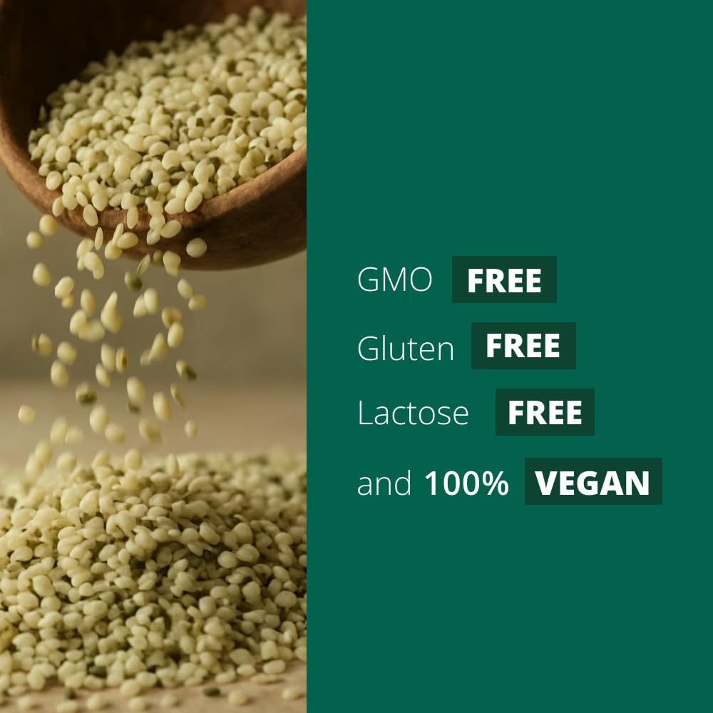 Intenson Hulled Hemp Seeds - 1000g | High Protein | Essential Fatty Acids 4