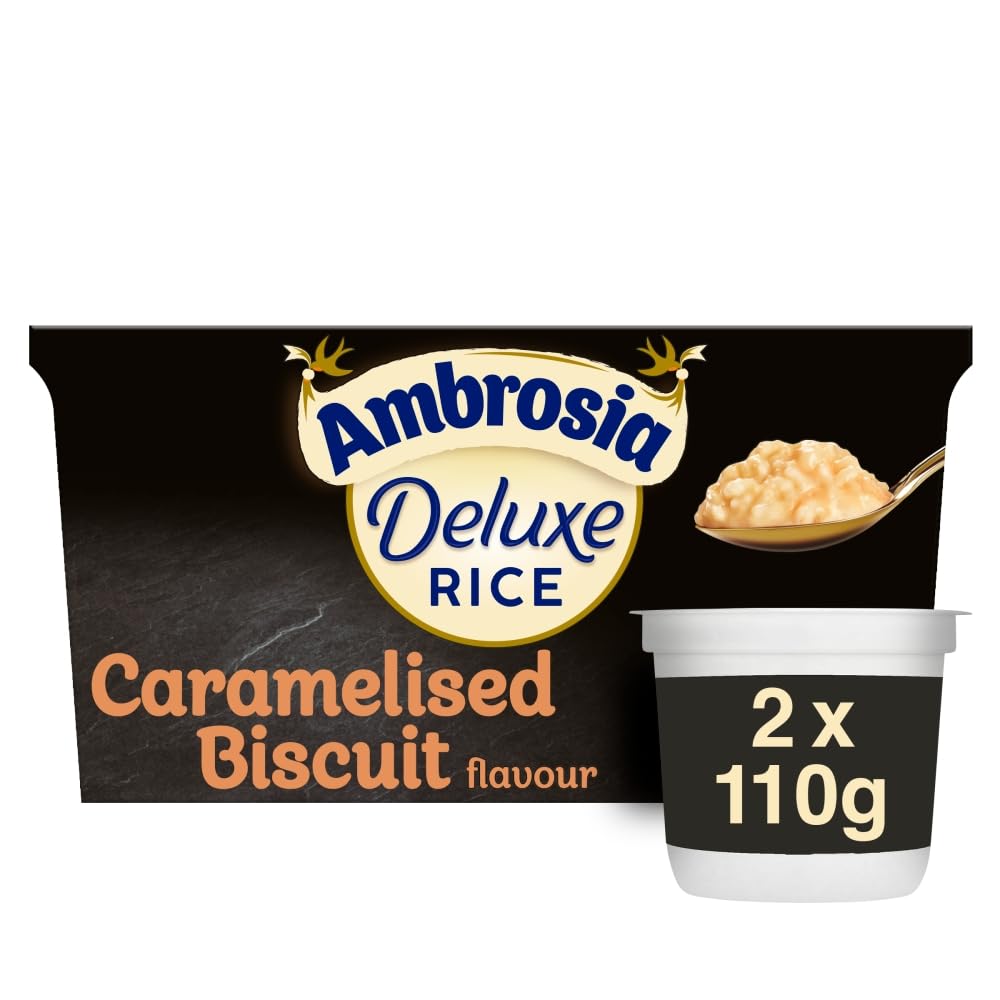 Ambrosia Deluxe Caramelised Biscuit Rice Pudding Pots - 8 x 110g 1