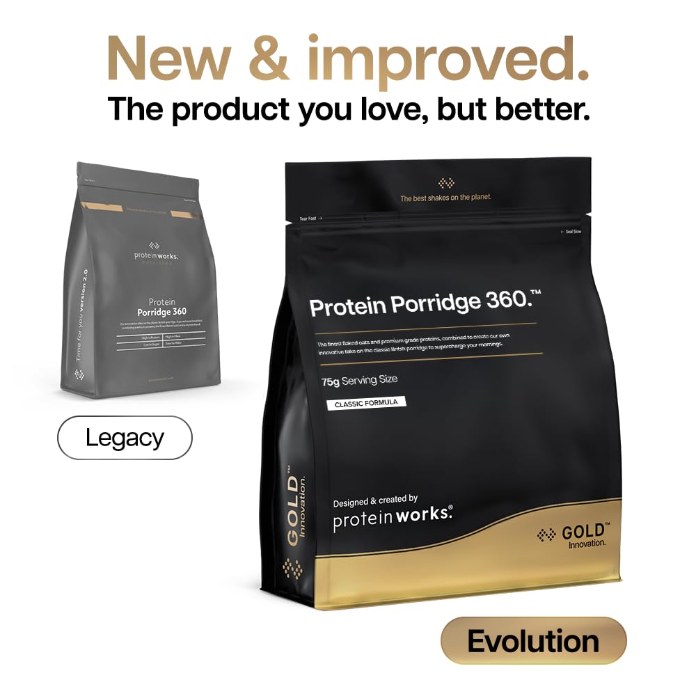 Protein Works Protein Porridge 360 - Milk Chocolate, 500g | High Protein, Low Sugar