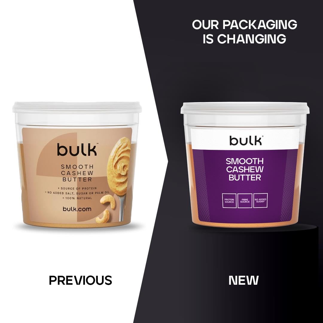 BULK POWDERS Natural Roasted Cashew Butter - Smooth, 500g 3