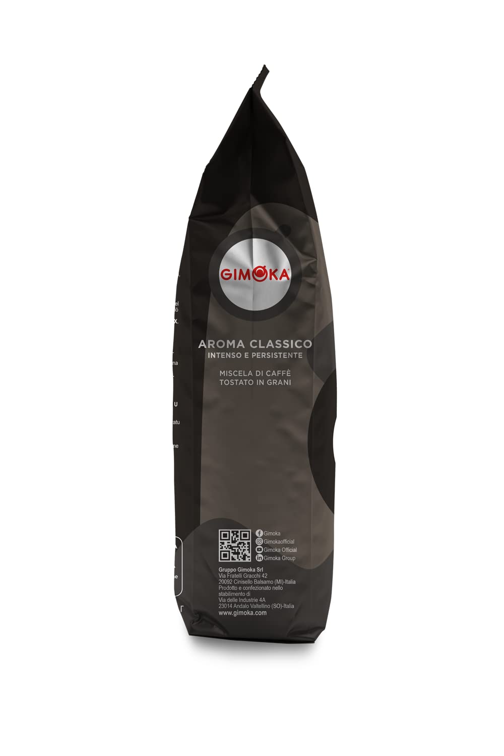 Gimoka Nero Whole Coffee Beans - Light Roast Espresso, 1kg