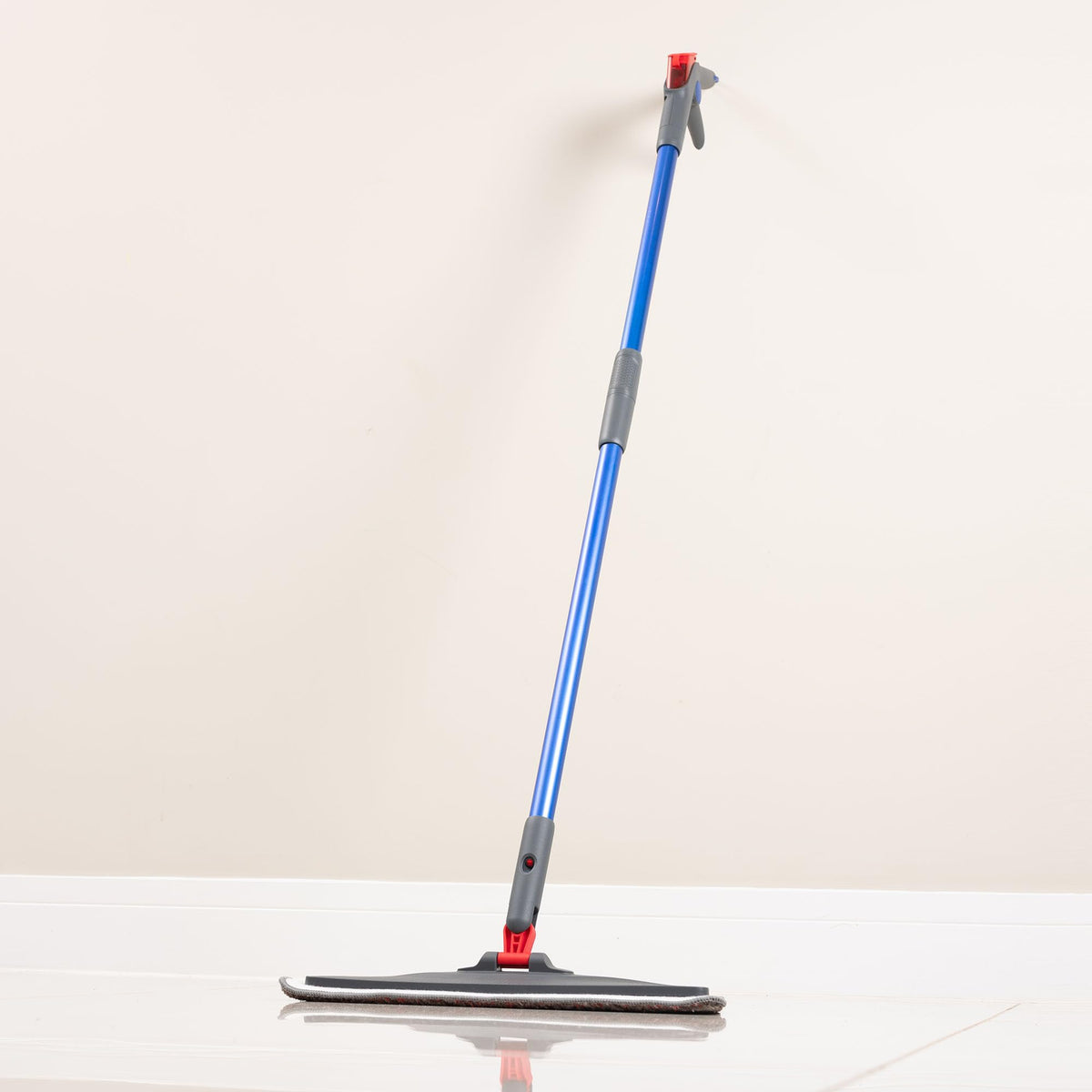 Addis Duo Microfibre Flat Spray Mop - Refillable Water Tank, 360 Swivel Head | Blue Grey 5