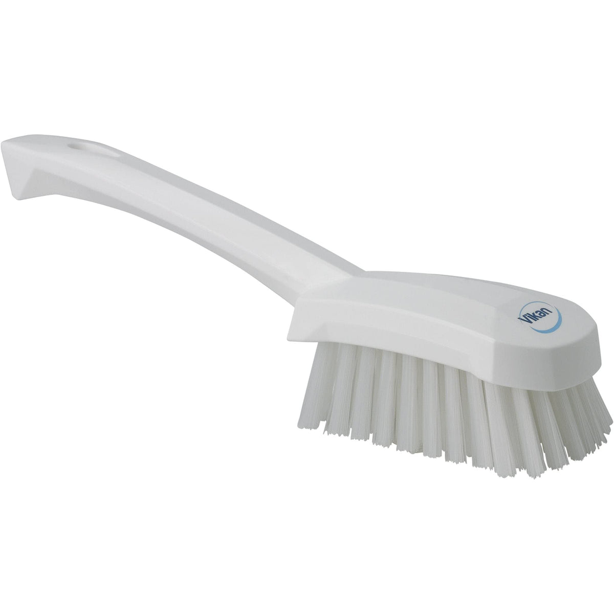 Vikan 41925 Stiff Bristle Hand Brush - Ergonomic Grip | 270mm Length | White