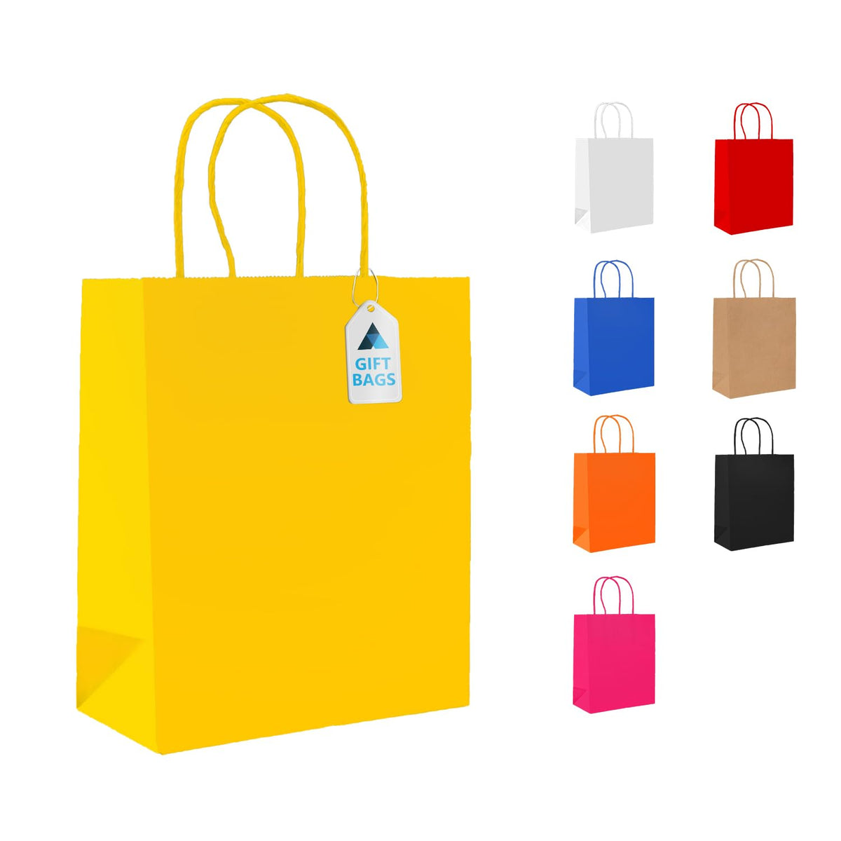 Nationwide Paper Small Yellow Kraft Paper Bags - 200 Count | 5.5lbs Capacity | 180x90x220mm 1