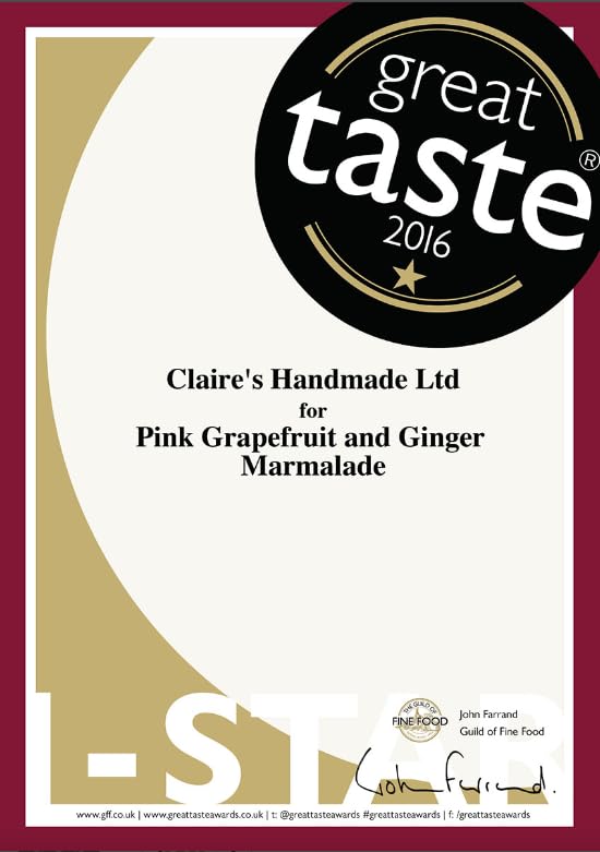 Claire's Handmade Pink Grapefruit & Ginger Marmalade - 227g Jar | Vegetarian & Vegan Friendly 5