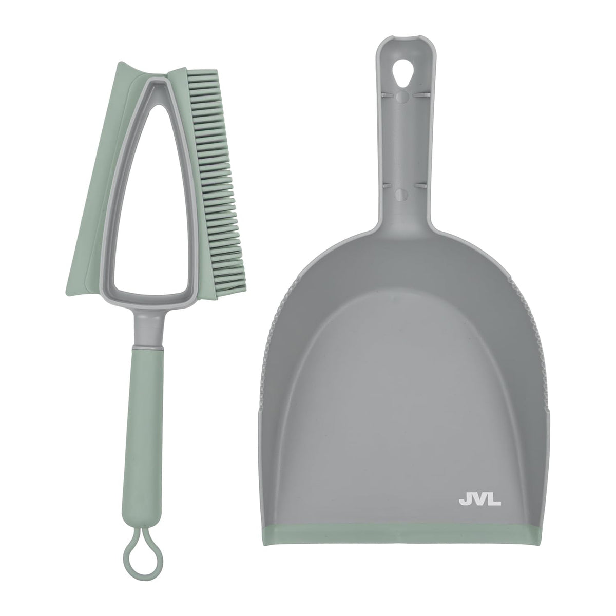 JVL Rubber Dustpan and Brush Set - Handheld Floor Sweeper with Rubber Bristles 3