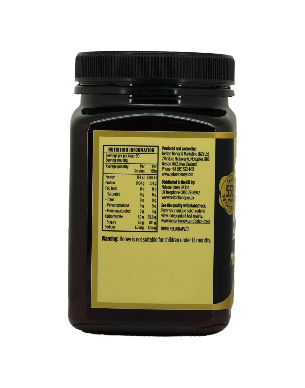 Nelson Honey New Zealand Manuka Honey 550+ MGO - 500g 4