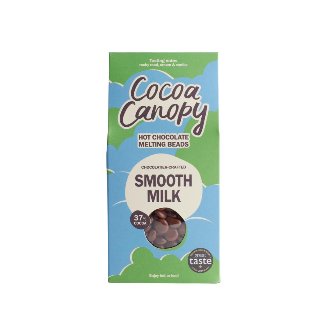 Cocoa Canopy Smooth Milk Hot Chocolate Melting Beads - 37% Cocoa | 300g | Vegetarian & Gluten Free 1
