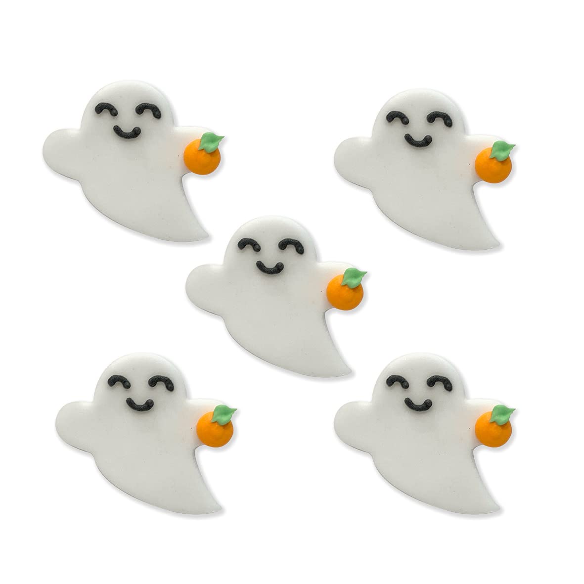 Anniversary House 5pc Halloween Ghost and Pumpkin Edible Cake Toppers - 3.5cm