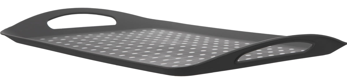 Pendeford Housewares Large Stackable Anti-Slip Tray - BPA-Free PP Plastic | Grey | 41 x 28.5cm 2