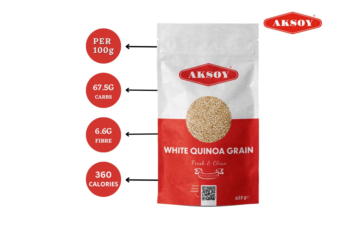 AKSOY White Quinoa - Nutrient-Rich Superfood | 625g | Ready to Cook 5