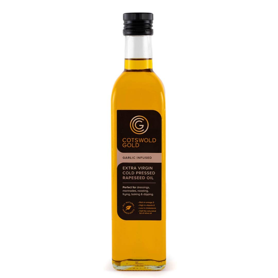 Cotswold Gold Garlic Infused Rapeseed Oil - 500ml | Natural Ingredients | Vegan