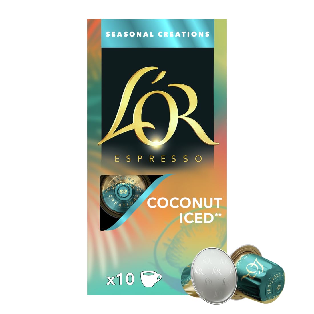 L'OR Espresso Coconut Iced Coffee Pods - Seasonal Limited Edition, Pack of 10