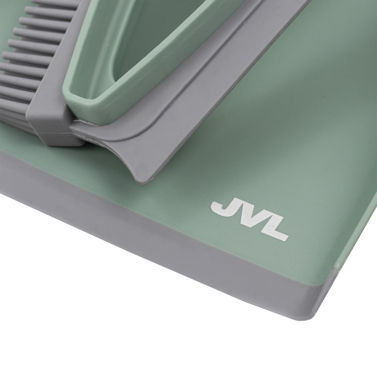 JVL Rubber Dustpan and Brush - Handheld Floor Sweeper with Rubber Bristles | Green | Includes Dustpan and Brush 5