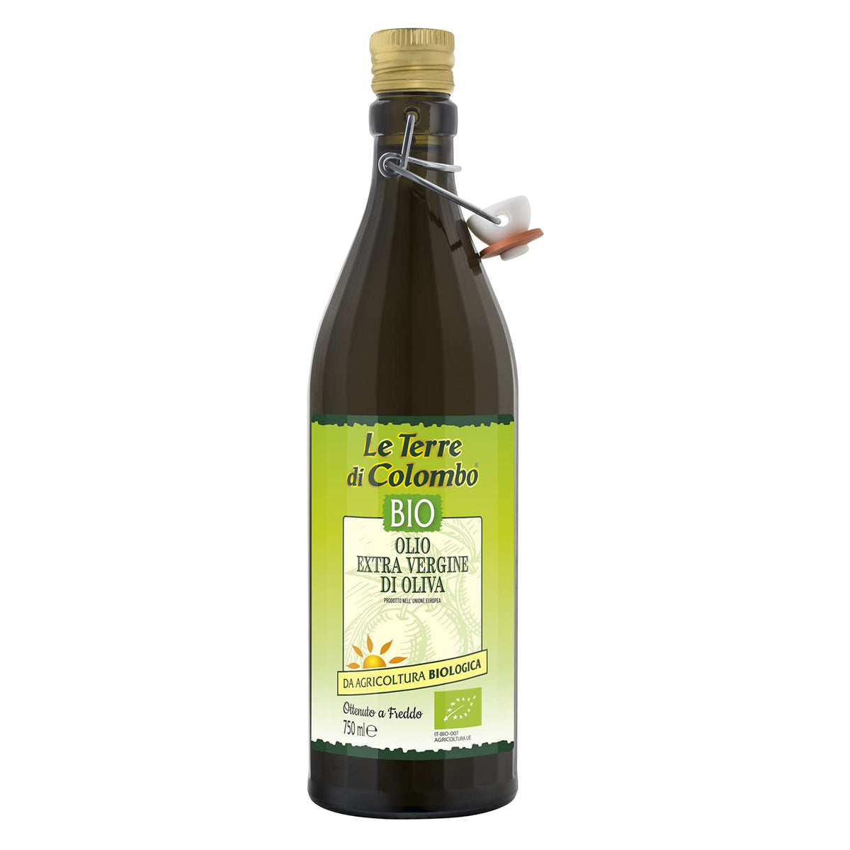 Le Terre di Colombo Extra Virgin Olive Oil - Organic, Cold Pressed, 750ml