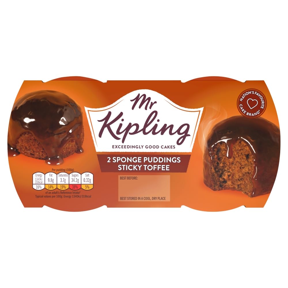 Mr Kipling Sticky Toffee Sponge Puddings - 4 Pack | 190g per pack 3