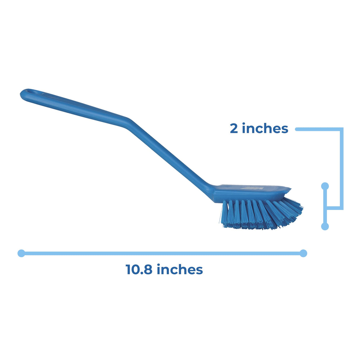 Vikan Dish Brush with Scraping Edge - Medium Size, Blue, 280mm Length 3